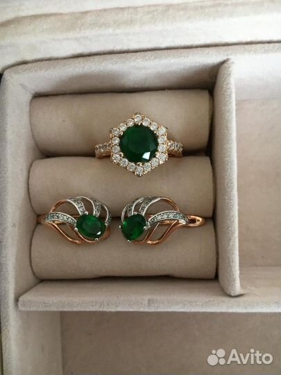 Набор кольцо и серьги
