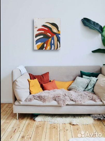 Интерьерная картина акрилом Монстера 3