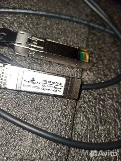 Кабель dac sfp+ to sfp+ GR-SP10-DA3m