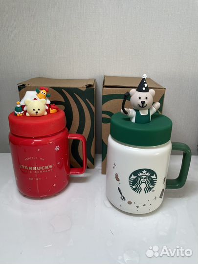 Кружка starbucks чертик белого цвета