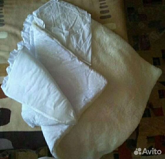 Меховой конверт для новорожденного