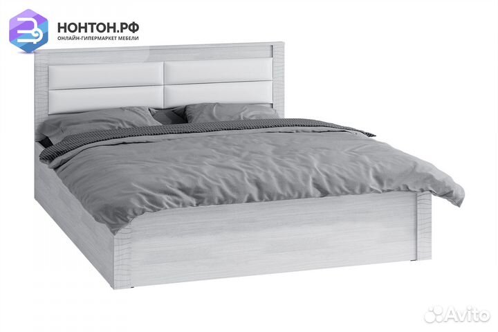 Кровать Монако 1.6 м ясень белый