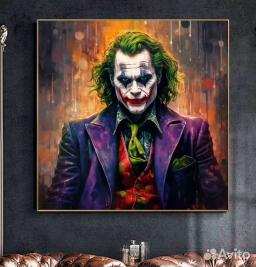 Большая картина маслом джокер