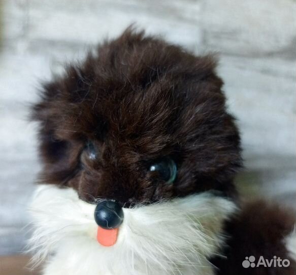 Игрушка в Машину Кот голова качается СССР меховой