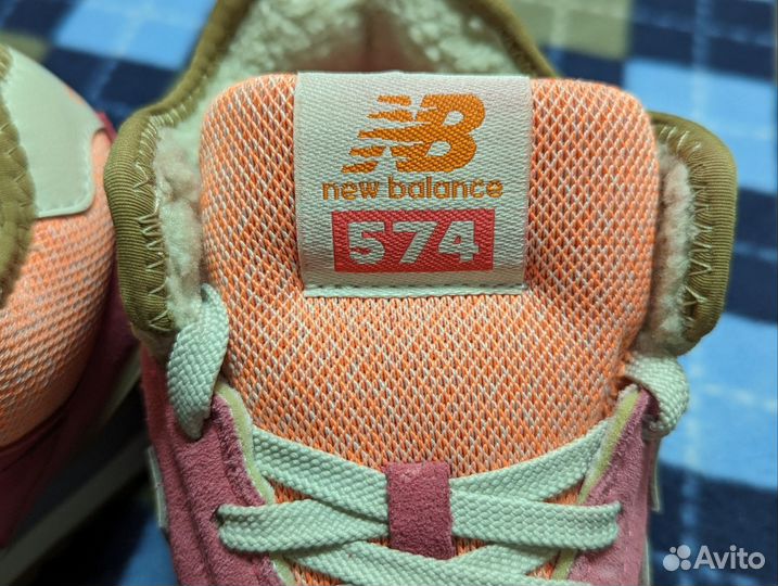 New Balance 574 Утеплённые (Pink Coral)