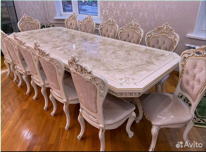 Стол обеденный овальный раздвижной