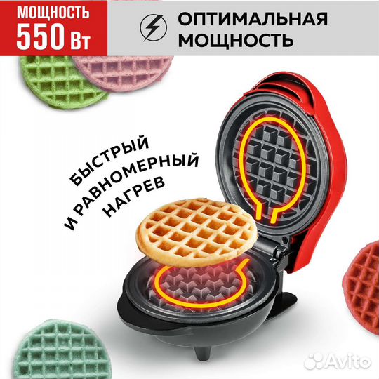 Электровафельница gfgril GFW-022 Red