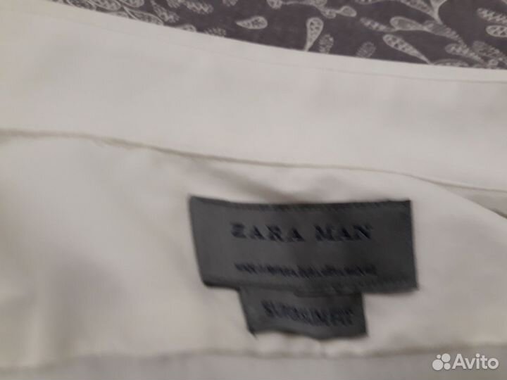 Рубашка белая Zara Man 46-48 размер