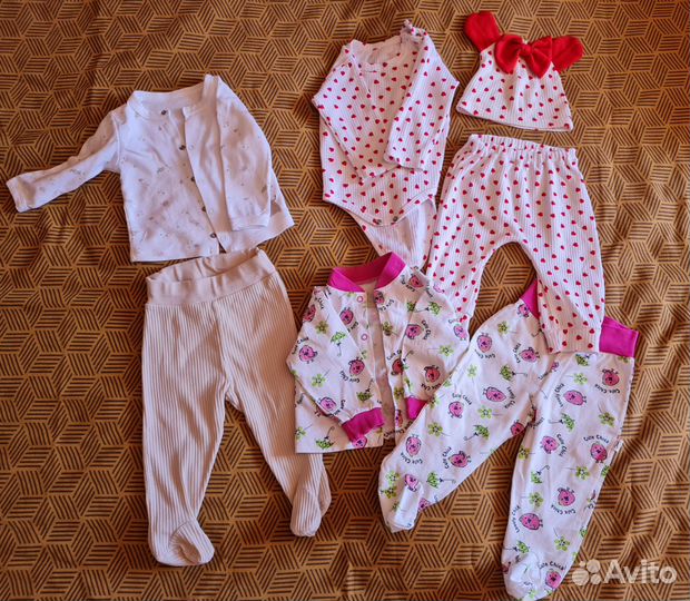 Пакет вещей для девочки 56,62,68
