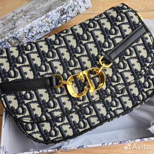 Сумка Christian Dior жаккард 25х14