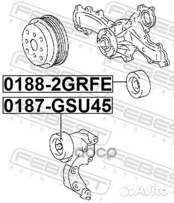 Ролик обводной toyota RAV4 ACA3#,ALA3#,GSA33,ZS