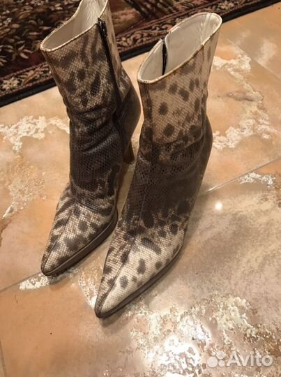 Итальянские Ботильоны Ботинки кожаные Baldinini