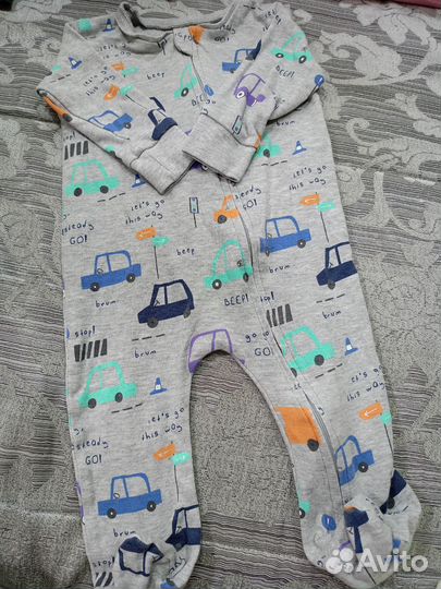 Песочники и слипы для мальчика размер 62/68