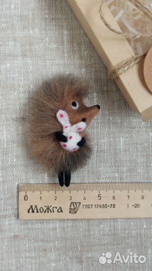 Брошь ежик в тумане