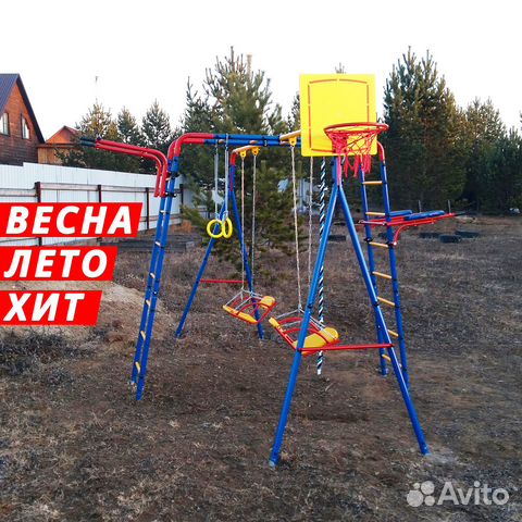 Детский уличный спортивный комплекс 2 качели