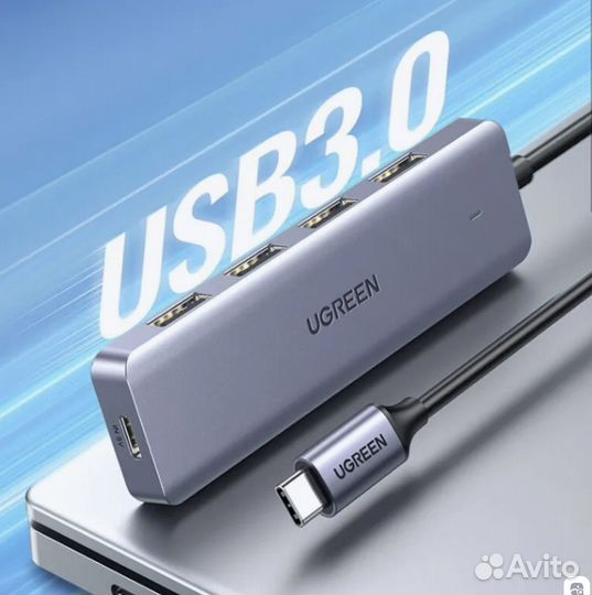 Ugreen 4-Port USB-C Hub CM219 / 15394 60см