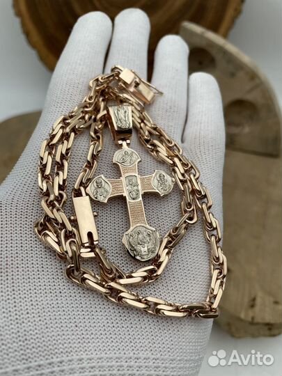 Золотая цепь с крестом Патриарх