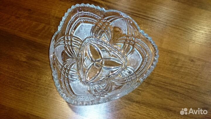 Ваза для фруктов, салатов. Чешский хрусталь