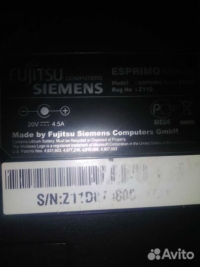 Ноутбук fujitsu siemens