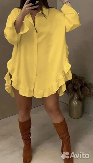 Рубашка с рюшами 54:64:70