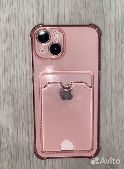 Чехол на iPhone 13 силиконовый розовый