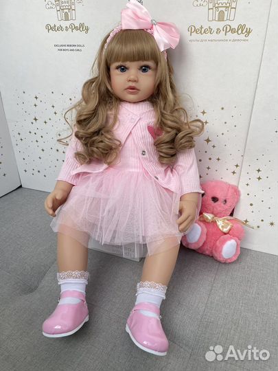 Кукла реборн новая блондинка 60 см