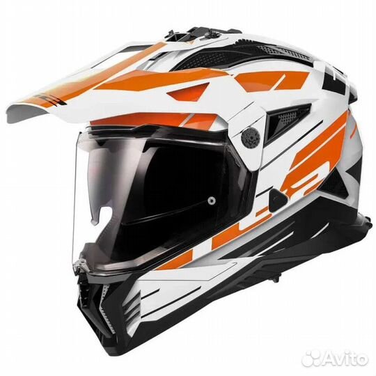 LS2 MX702 Pionner II Namib full face helmet Белый