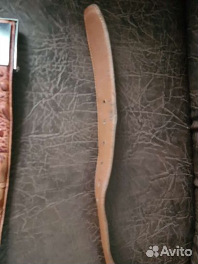 Мужской кожаный ремень из крокодила б.у