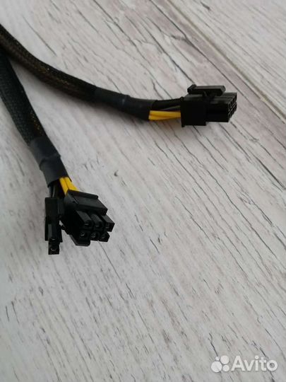 Кабель для видеокарт PCI-E 6pin и 8pin на 2x8(6+2)