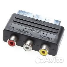 Переходник адаптер тюльпан - скарт