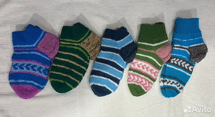 Носки ручной вязки шерстяные