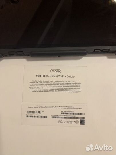 Планшет Apple iPad Pro 12.9 256Gb Wi-Fi+Cellular