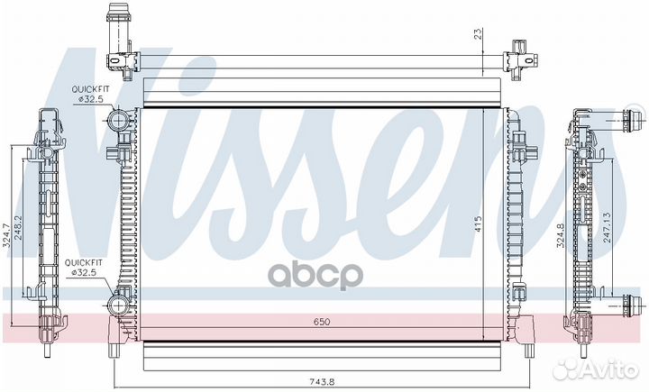 Радиатор skoda Fabia III 15/Octavia III 14