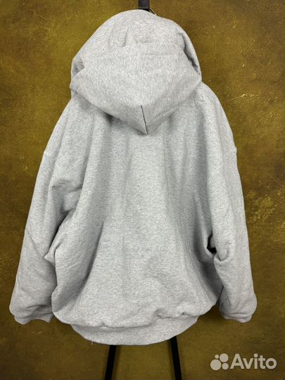 Balenciaga Incognito Unity Zip-Up Hoodie Grey