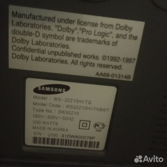 Телевизор samsung WS-32Z10hvtq кинескоп