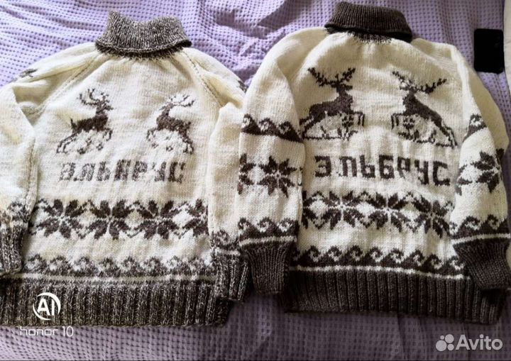 Шерстяной свитер ручной работы