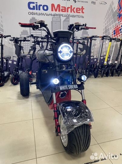 Электроскутер citycoco White Siberia PRO trike