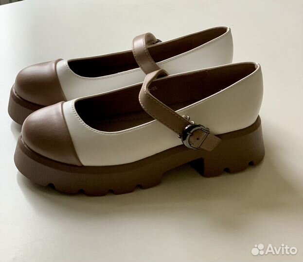 Туфли лоферы в стиле Мери Джейн 36 размер