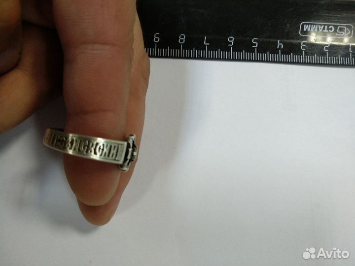 Серебряное кольцо с камнями, спаси и сохрани