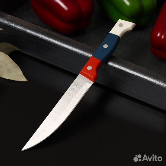 Нож кухонный Доляна «Триколор», лезвие 12,5 см