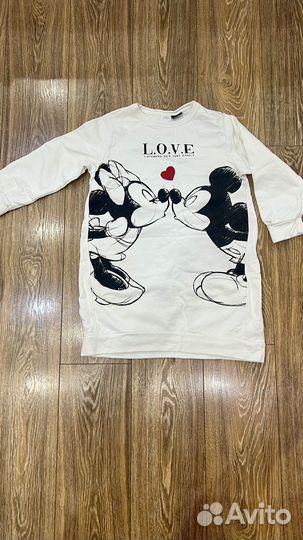 Платье/кофта zara для девочек 134 см