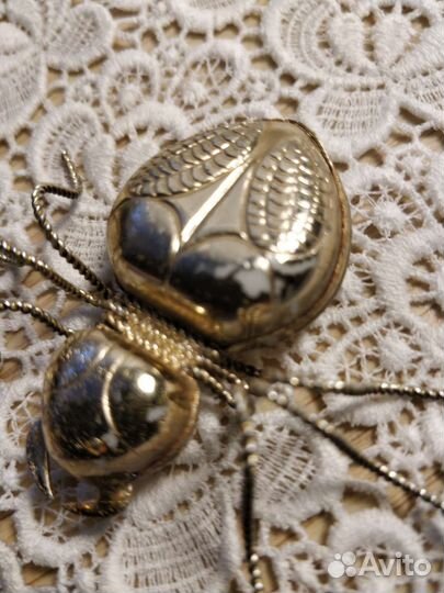 Брошь жук СССР