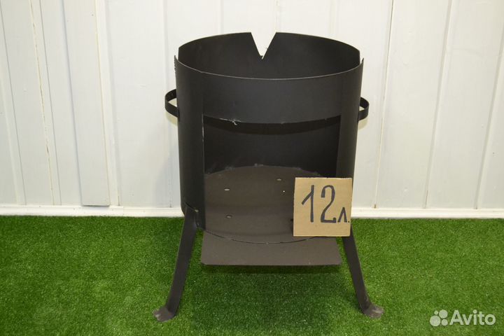 Казан чугунный 12л с печью