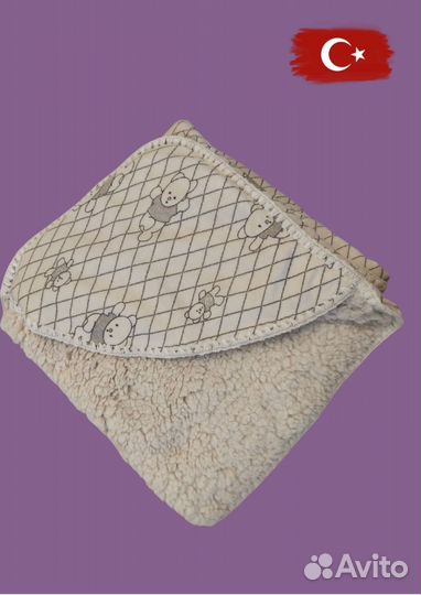 Плед детский плюшевый 80*90 см