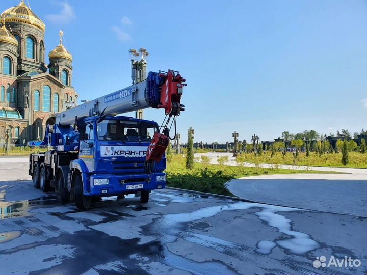 Аренда и услуги автокрана, 32 т, 30.2 м, с гуськом 9 м