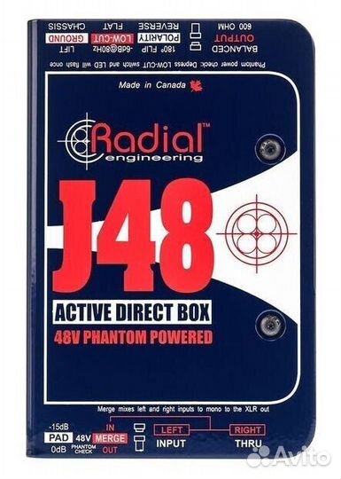 Radial J48 1-channel Active 48v Direct Box