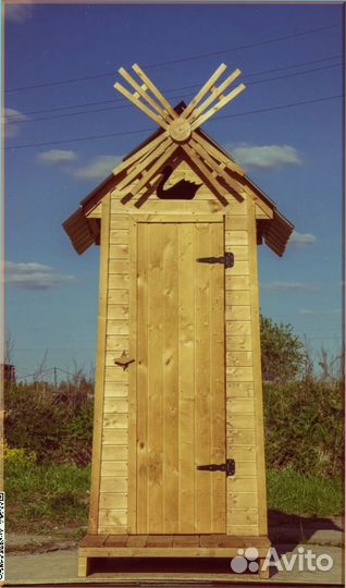 Уличный туалет с декором дху 088