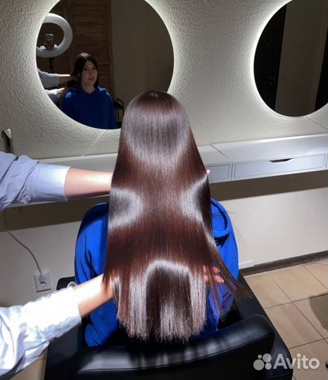 Кератиновое выпрямление волос