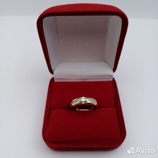 К28. Кольцо с бриллиантами, золото 585 (id 77898)