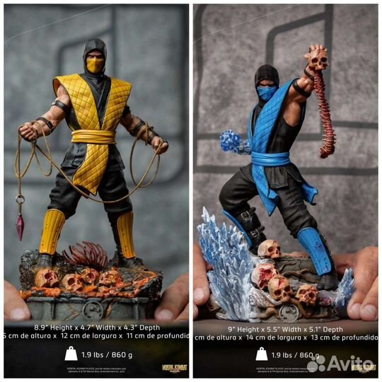 Статуэтки Скорпион и Саб Зиро от Iron Studio